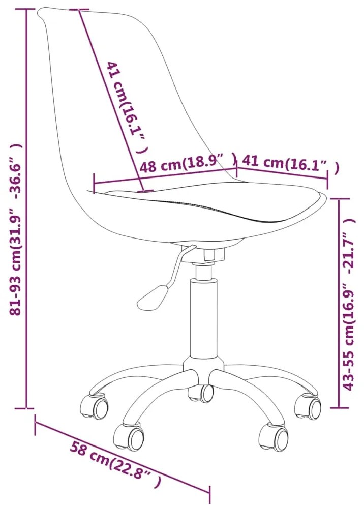 Scaun de birou pivotant, maro, material textil 1, Maro