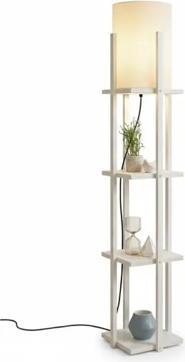 Lampadar cu rafturi NORA 1xE27/40W/230V alb