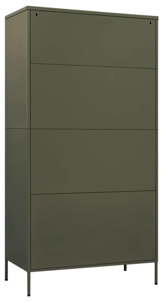 Sifonier, verde maslniu, 90x50x180 cm otel Olivengronn, 1
