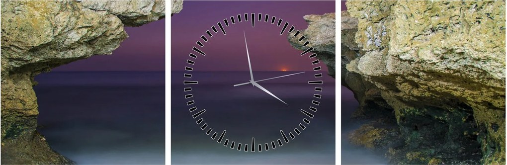 Tablou - recif de mare (cu ceas) (90x30 cm)