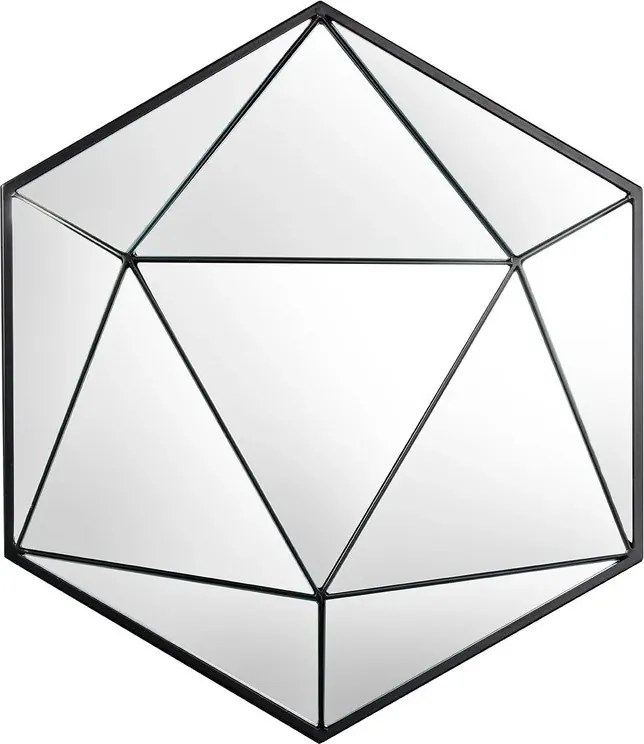 Oglinda de perete decorativa Diamond 60cm, negru