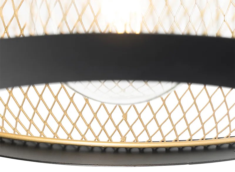 Lampa de perete moderna neagra cu auriu - Lucas