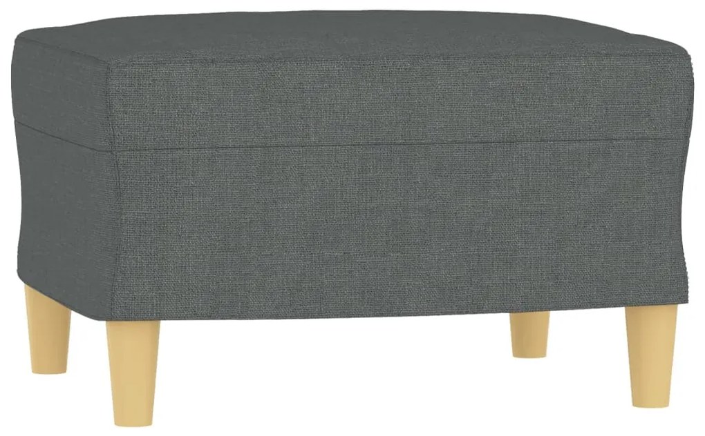 349264 vidaXL Taburet, gri închis, 60x50x41 cm, material textil