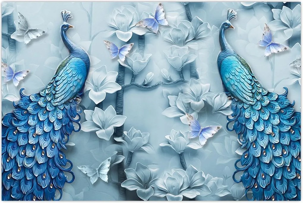 Tablou cu păuni (90x60 cm)