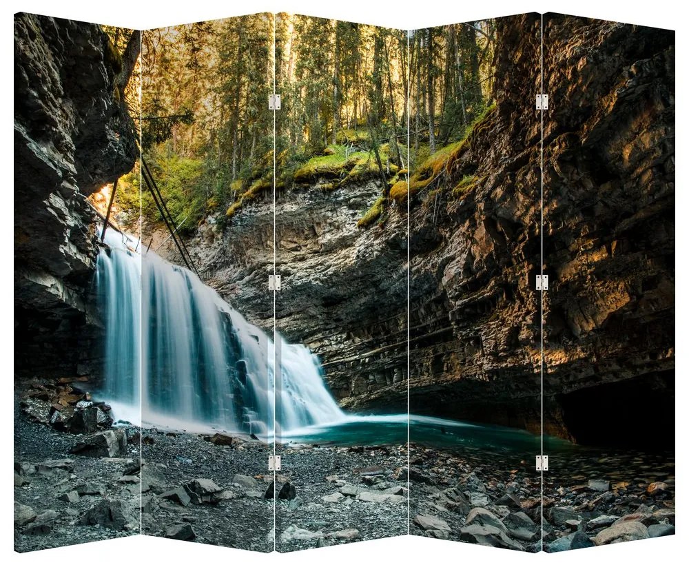 Paravan - Cascada de pădure (210x170 cm)