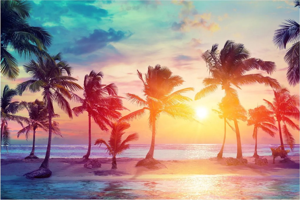 Tablou - Apus de soare tropical (90x60 cm)