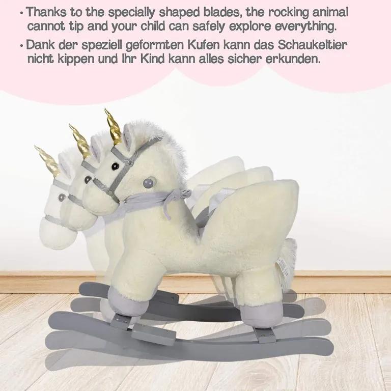 Infantastic Unicorn balansoar de pluș , 68 x 33 x 47 cm