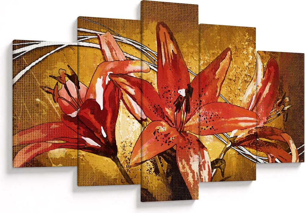 Tablou cu flori de crini (150x105 cm)