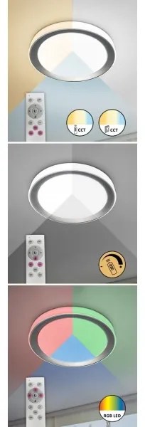 Rabalux EVEREST 3510-LED RGB – plafonieră LED reglabilă, 40W/230V, Wi‑Fi + telecomandă