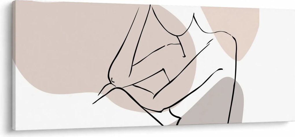 Tablou - Femeie corp linie de artă N⁰1 (120x50 cm)