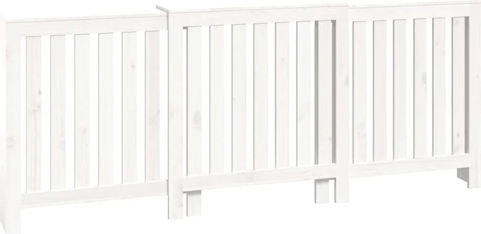 vidaXL Mască pentru calorifer, alb, 210x21x85 cm, lemn masiv de pin