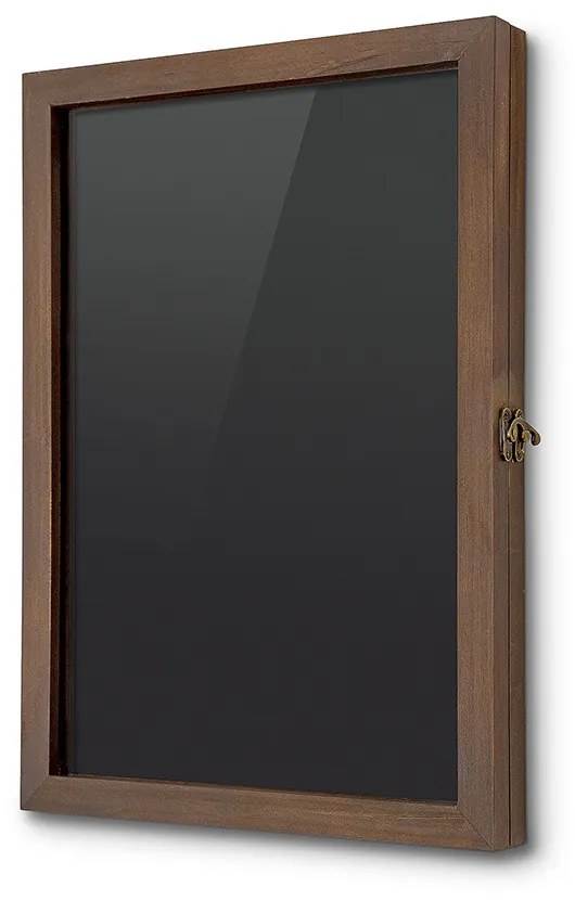 Vitrina magnetica din lemn A3, neagra