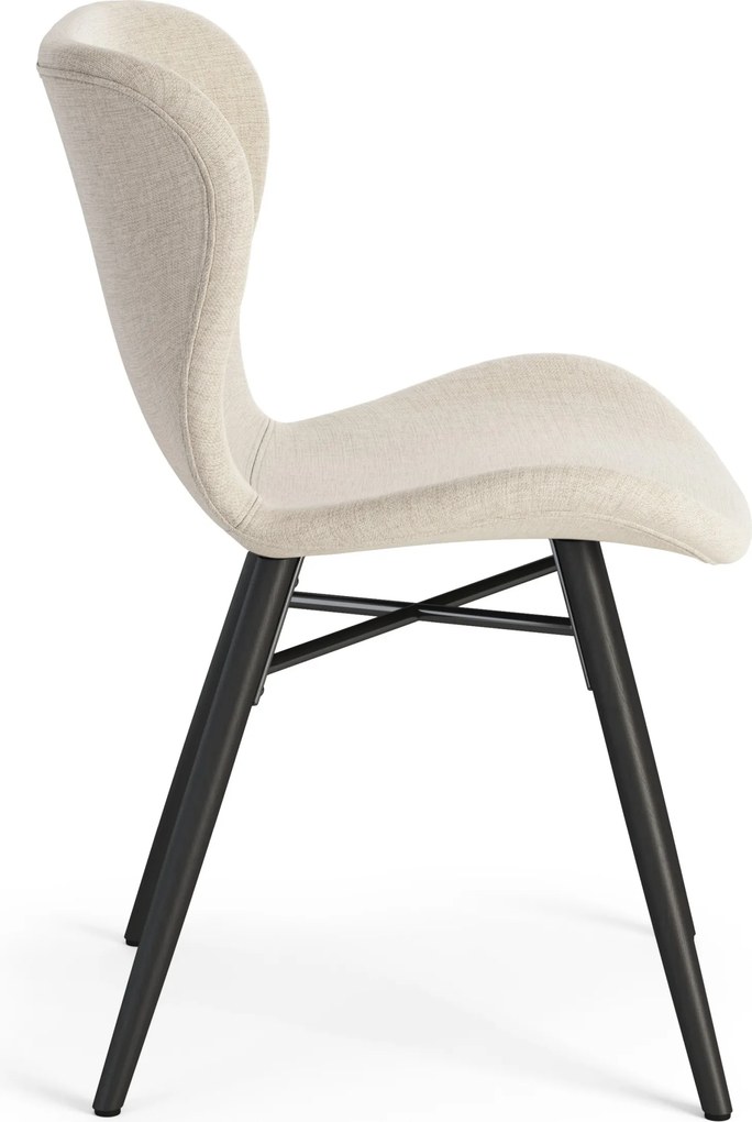 MAZZONI EXPORT ALTEA Bej (țesătură Rio 40) / picioare negre – SCAUN MODERN PENTRU LIVING / SUFRAGERIE / BUCĂTĂRIE / BIROU