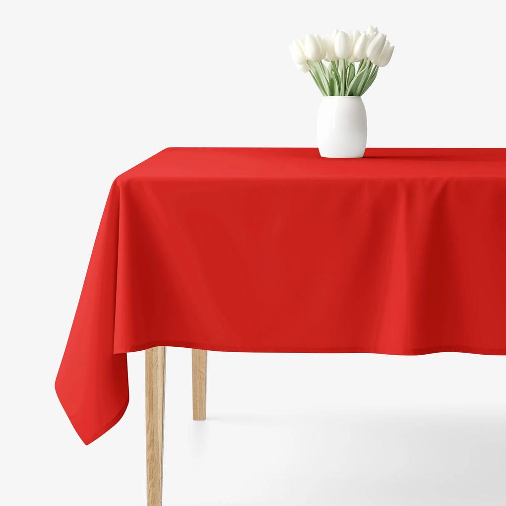 Goldea față de masă decorativă loneta - roșu 100 x 100 cm