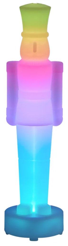 Lampă de masă de Crăciun albă, cu LED, cu dimmer și reîncărcabilă RGBW-IC - Nutcracker