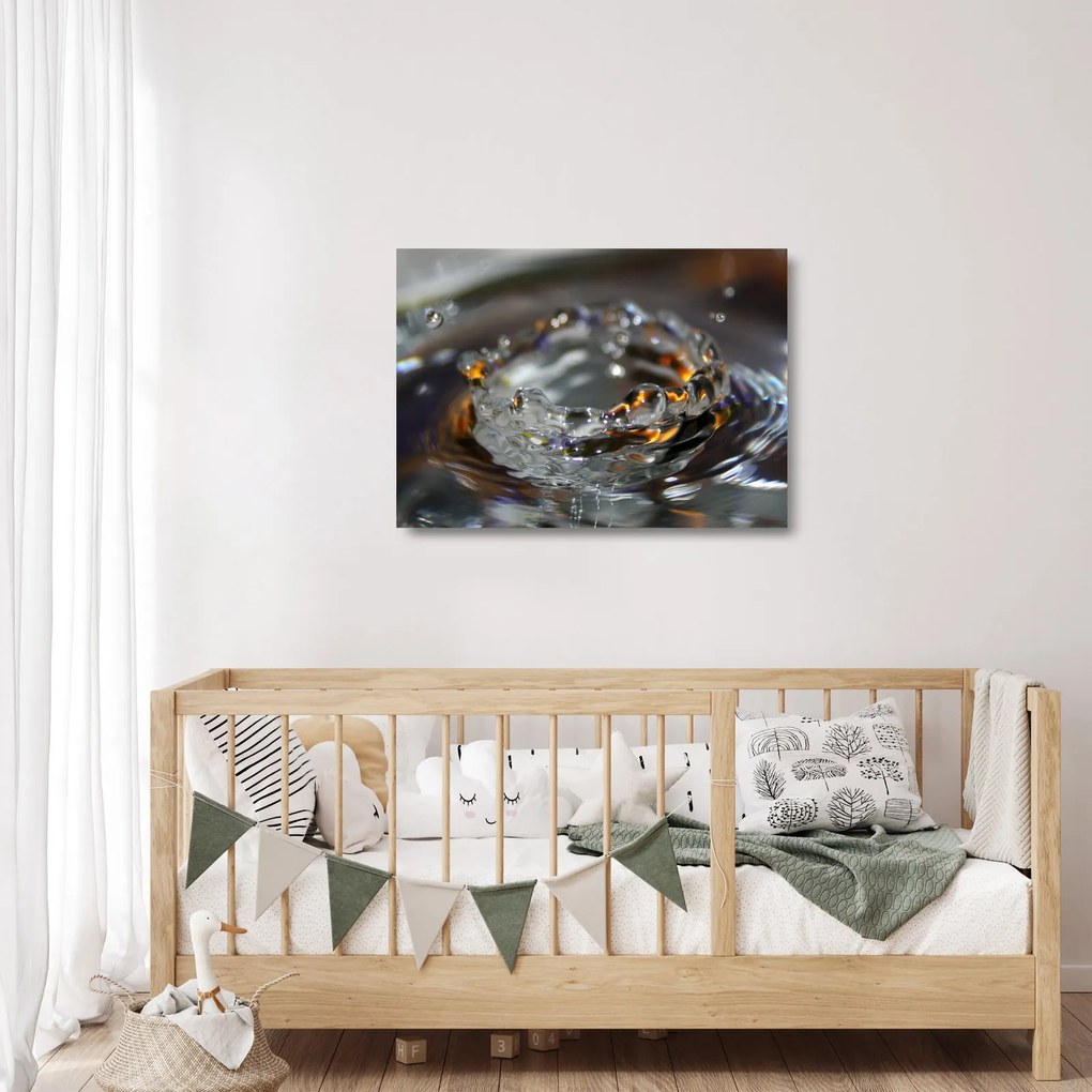 Tablou pe sticlă cu brățara din picături de apă (70x50 cm)