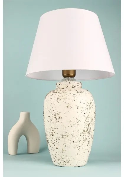 Lampă de masă RAMZES 1xE27/40W/230V alb/crem