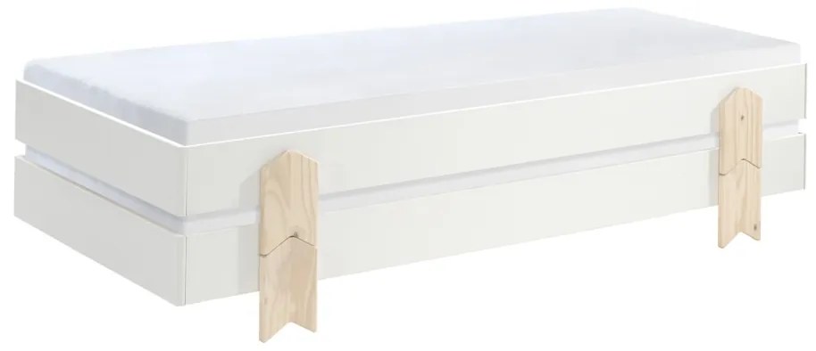 Set MODULO format din 2 Pat copii MODULO (90 x 200 cm) cu picioare Pat copii în formă de săgeată.