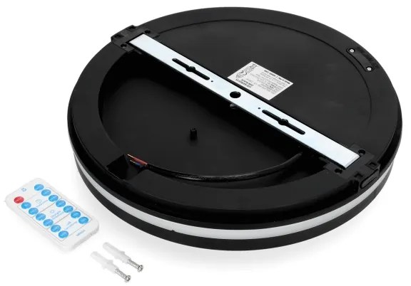 LED plafonieră baie cu senzor LED/24W/230V pr. 30 cm negru + DO