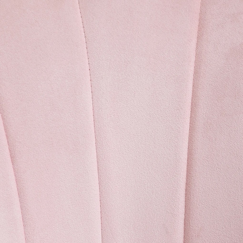 HOMCOM Scaun Imbottit Tip Scoică din Catifea, Scaunel Vintage cu Picioare Aurite, Scaun de Machiaj pentru Cameră și Sufragerie, Roz | Aosom Romania