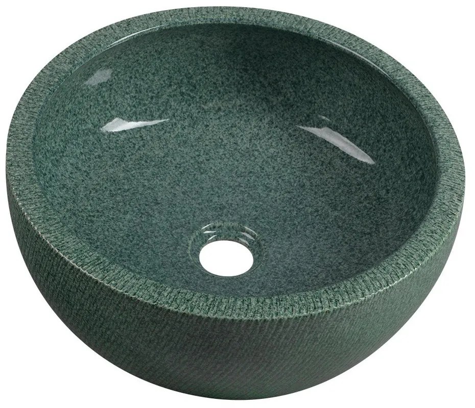 Chiuvetă verde rotundă din ceramică ø 42 cm Priori – Sapho