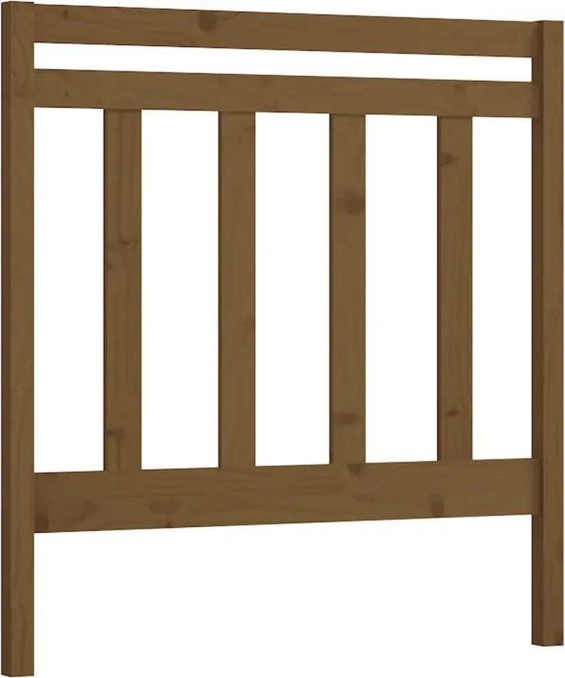 vidaXL Tăblie de pat, maro miere, 106x4x100 cm, lemn masiv de pin