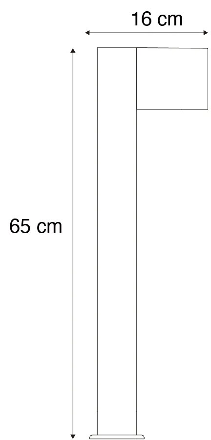 Lampă de exterior din aluminiu cu imprimeu de lemn cu țăruș de sol și presetupe 65cm IP44 - Baleno