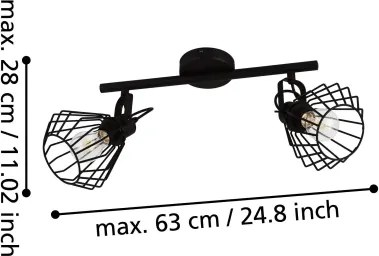 Eglo 98763 - Lampă spot TABILLANO 2xE27/40W/230V