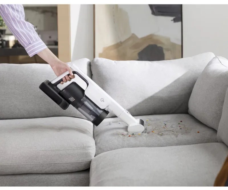 Aspirator fara fir Tineco Pure ONE Station 5, 450W, 2 moduri, Statie 0.45 l + 2.5 l, Autonomie 70 min, Senzor iLoop, Tehnologie PureCyclone, Auto-curatare, Alb