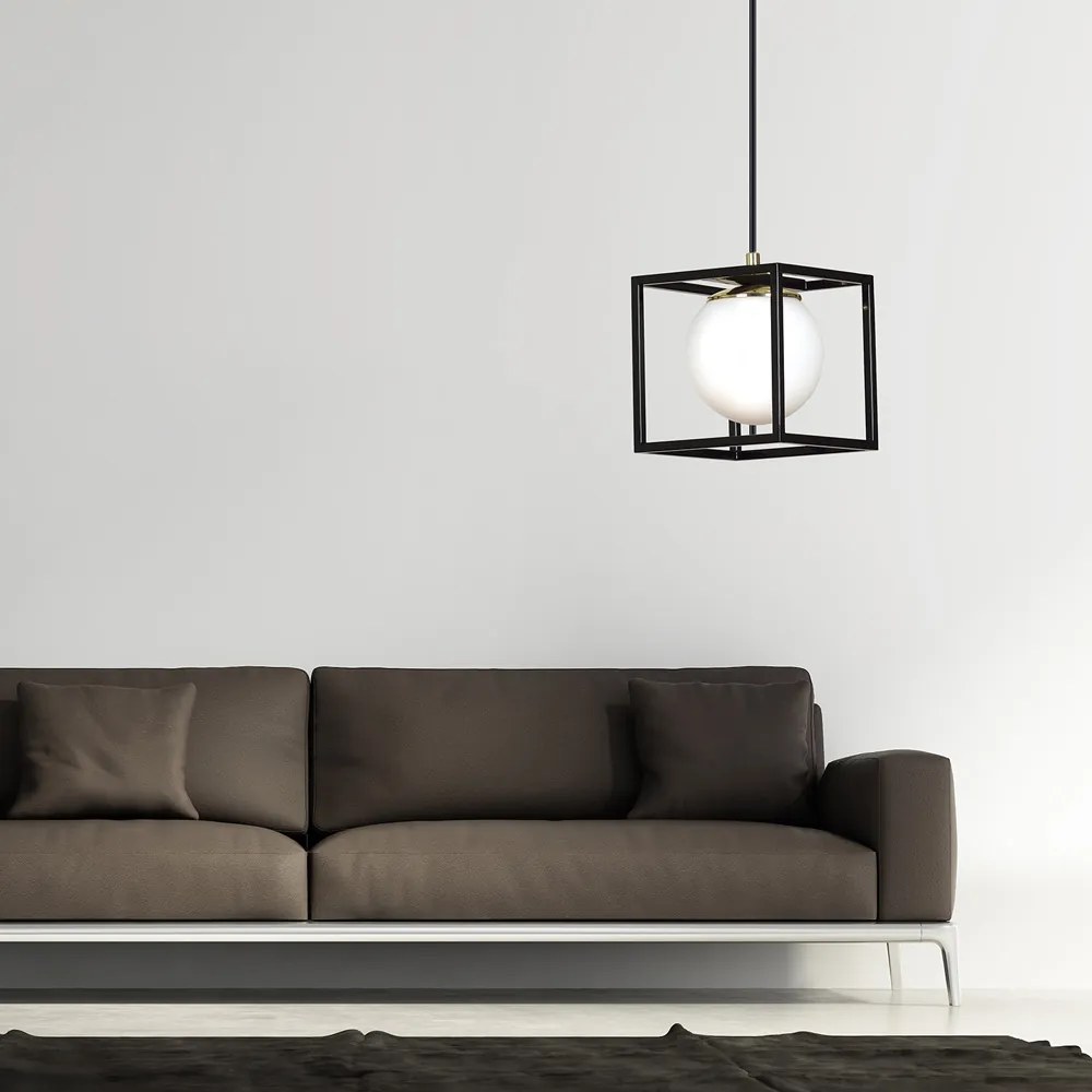 Pendul Spazio 1 Black 687/1 Emibig Lighting, Modern, E27, Polonia