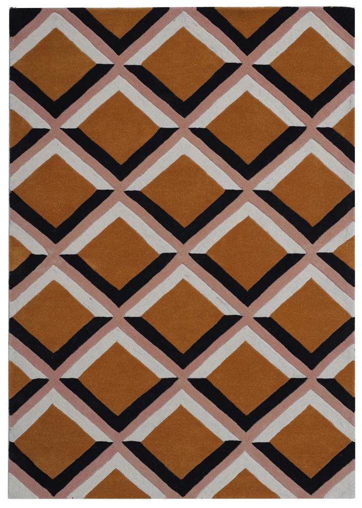 Covor Combs Bedora, 200x300 cm, 100% lana, multicolor, finisat manual