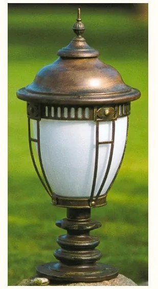 Stalp iluminat exterior din fier forjat, inaltime 88cm, AL 6601