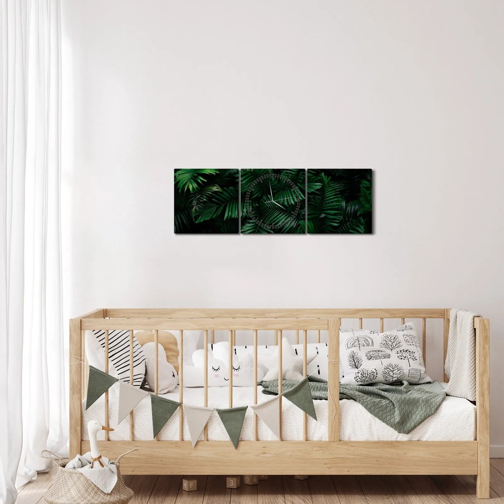 Tablou - Păpădii tropicale (cu ceas) (90x30 cm)