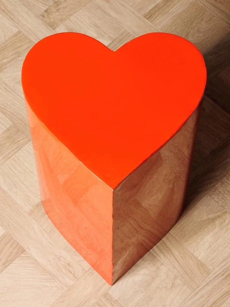 Masuta laterala, din metal, Red heart Poker