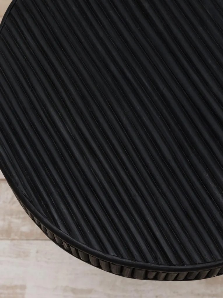 Masuta laterala, din rattan, black Barbade