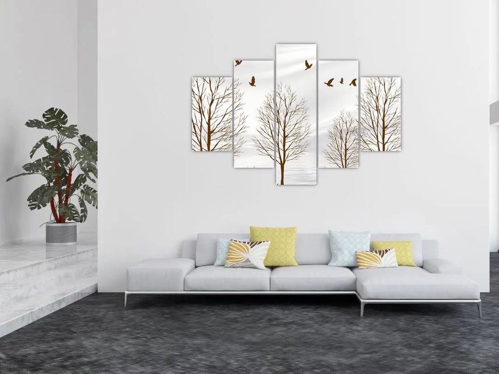 Tablou - Cerb lângă râu (150x105 cm)