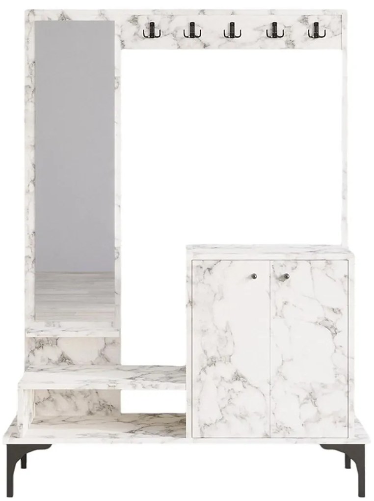 Mobilier hol Aliex 33 (marmură carrara) (cu oglindă). 1101363