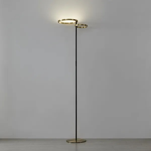 Eglo 901975-LED Lampadar CASTELPOTO cu dimmer, LED/16W/230V + LED/12W, auriu/negru