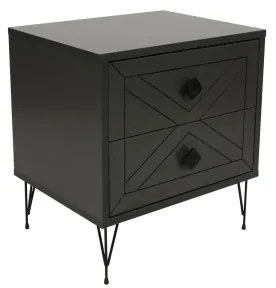 Noptieră LUNA 55x50 cm antracit/neagră