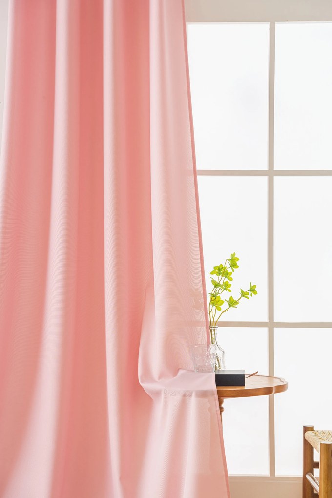 Draperie OXFORD LIGHT 140x250 cm, roz Agatat: Inele metalice