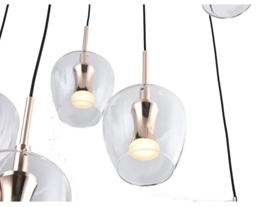 Zuma Line MD2291-11B-3BGT - Lustră LED suspendată pe cablu NELSON 11xLED/3W/230V neagră