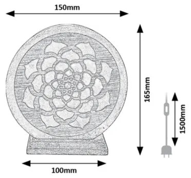 Rabalux 76031 - Lampă de sare MANDALI 1xE14/15W/230V