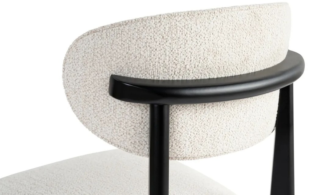 Set de scaune de sufragerie Lionte White andBlack, 2 buc.