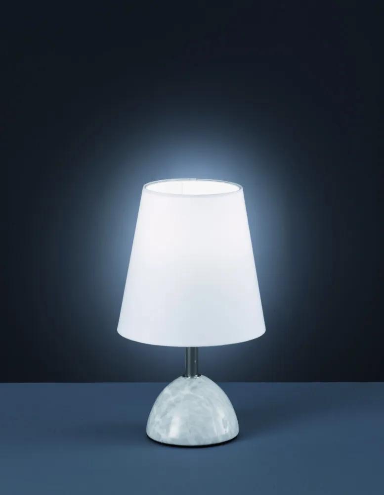 Trio CHERRY 503600101 Lampa de masa de noapte gri alb excl. 1 x E14, max. 40W H:23,5cm
