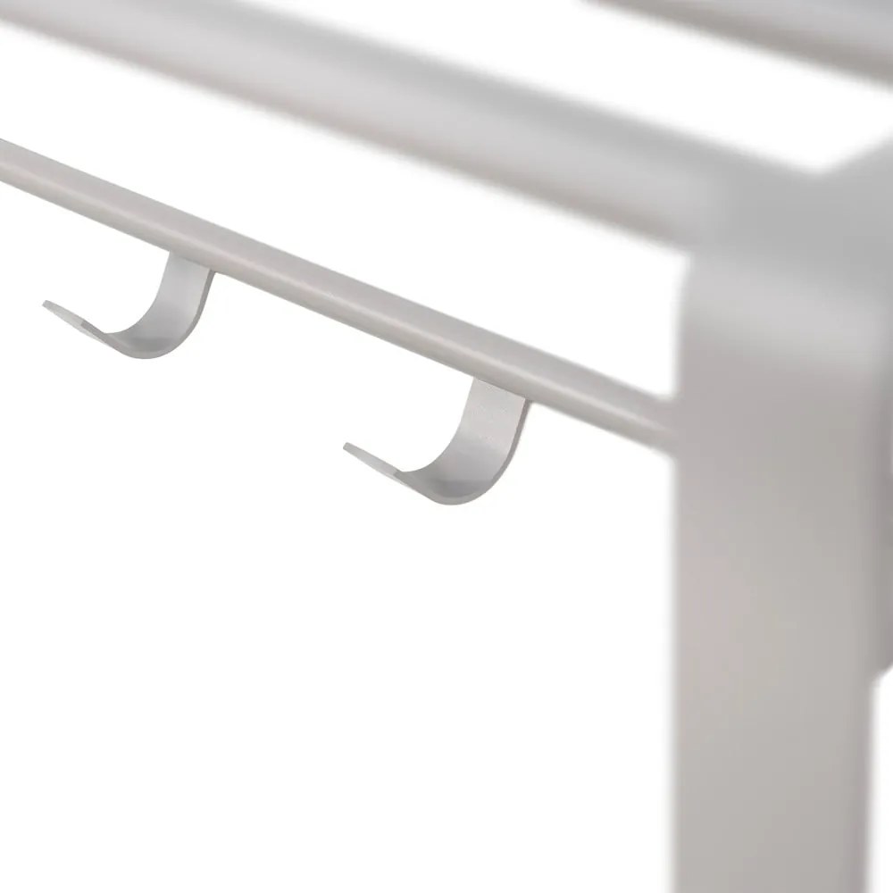 Cuier de perete taupe cu raft din metal 100 cm Rex – Spinder Design