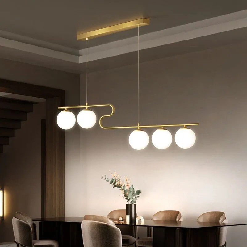 Lustra led Lor Abajur sticla 5 X G9, Gold