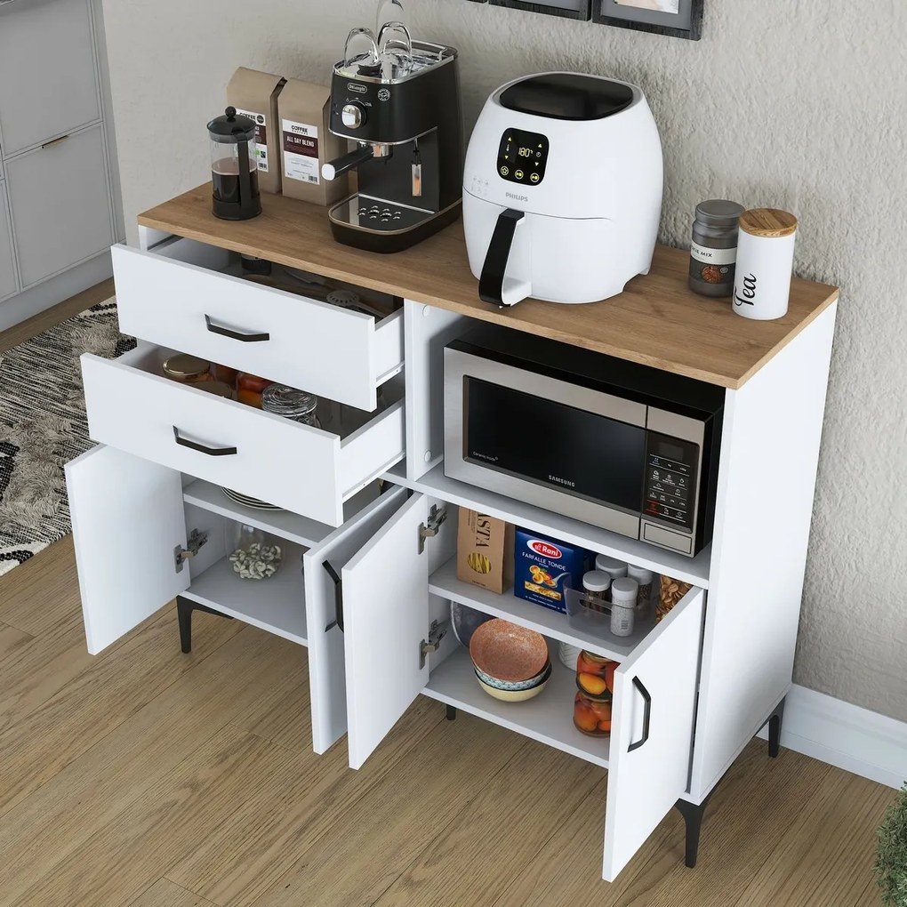 Dulap Jeby Walnut and White