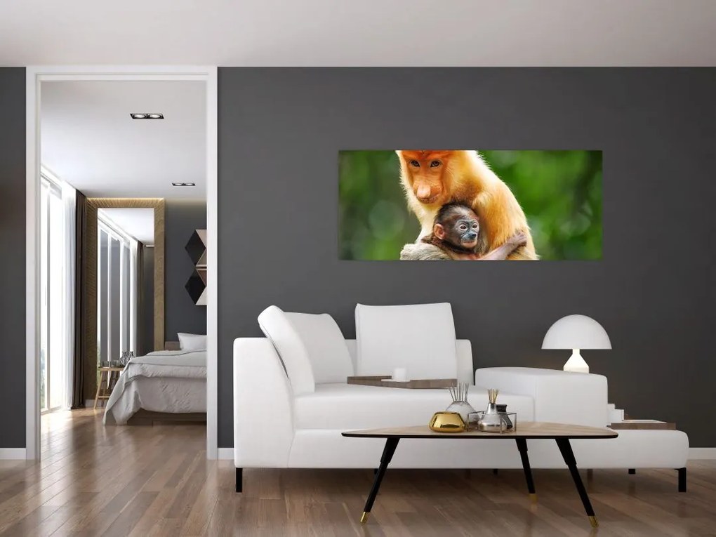Tablou cu maimuțe (120x50 cm)