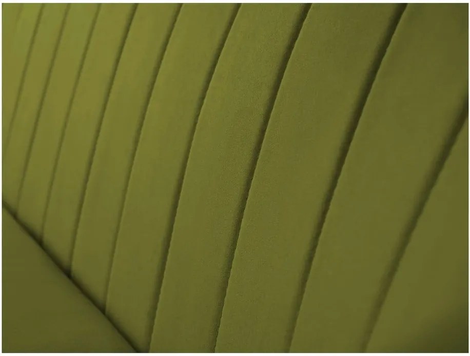 Canapea cu tapițerie din catifea Mazzini Sofas Sardaigne, 158 cm, verde