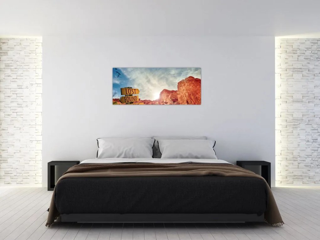 Tablou unui indicator cu inscripție (120x50 cm)